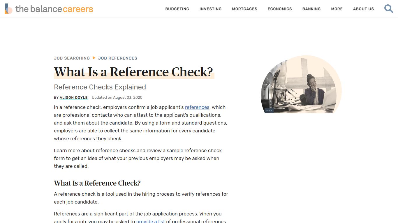 Reference Check: What Is It? - The Balance Careers