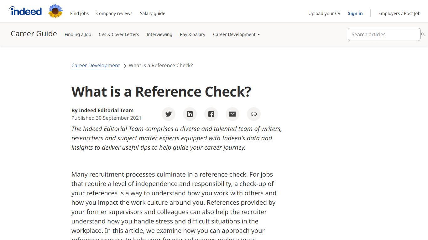 What is a Reference Check? | Indeed.com UK